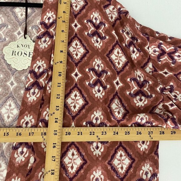 Knox Rose Boho Kimono Cardigan Size XL/XXL Open Front 3/4 Sleeves - Picture 8 of 10